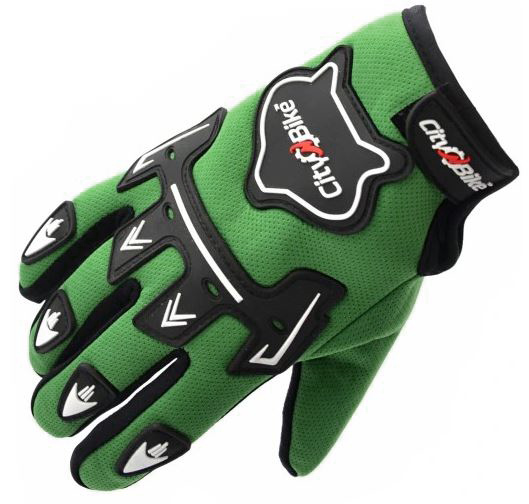 Moto cross atv rukavice dětské L (18-19 cm) zelená