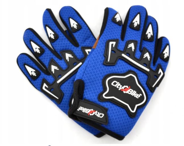Moto cross atv rukavice dětské modrá L (18-19 cm)