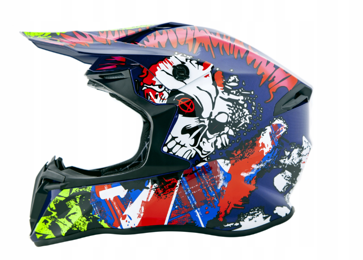 BLEXX motocross helma Color mix XS (53-54 cm) SET + brýle