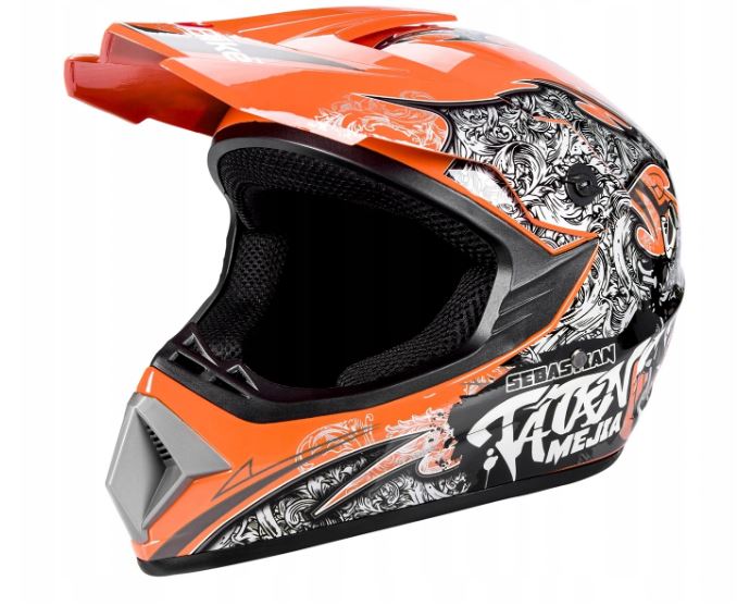 Racing cross helma oranžová S (55-56 cm)
