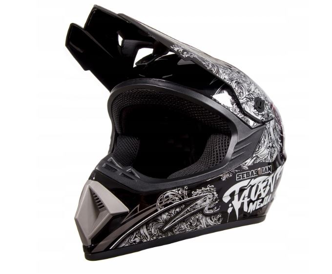 Racing cross helma černá S (55-56 cm)