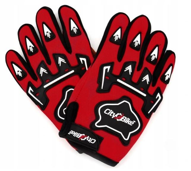 Moto cross atv rukavice dětské červená M (17-18 cm)