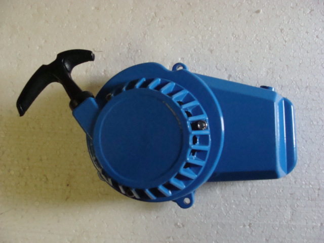 Miničtyřkolka startér kovový s kovovým šnekem modrá
