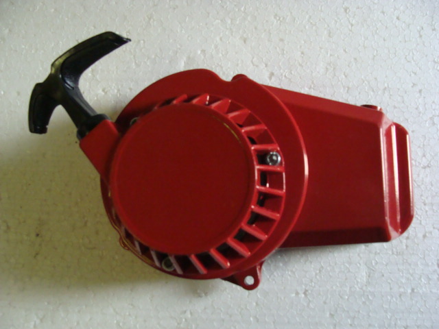 Miničtyřkolka startér KXD kov. s plastovým šnekem červená