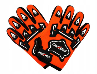 Moto rukavice oranžové - junior/dospělý L (23-24 cm) - atv moto cross