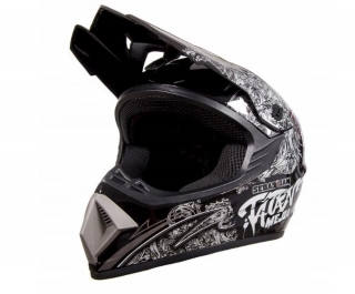 Racing cross helma černá L (59-60 cm)