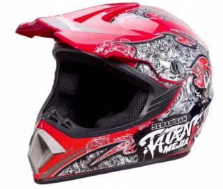 Racing cross helma červená XS (53-54 cm)