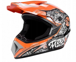 Racing cross helma oranžová XS (53-54 cm)