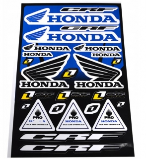 Polepy Honda modrá - moto samolepky 30x45 cm